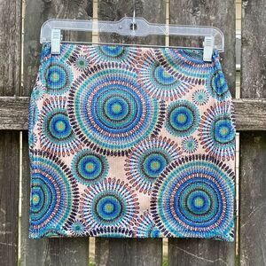 Cecico Y2K Sequin Circle Print Mini Skirt | S